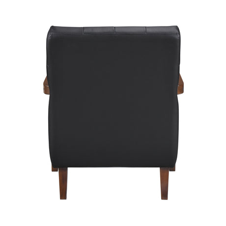 Crafton Black Leather Accent Chair from Homelegance - Luna Furniture