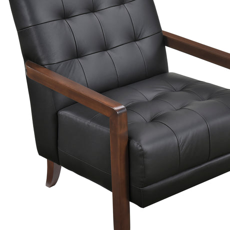 Crafton Black Leather Accent Chair from Homelegance - Luna Furniture