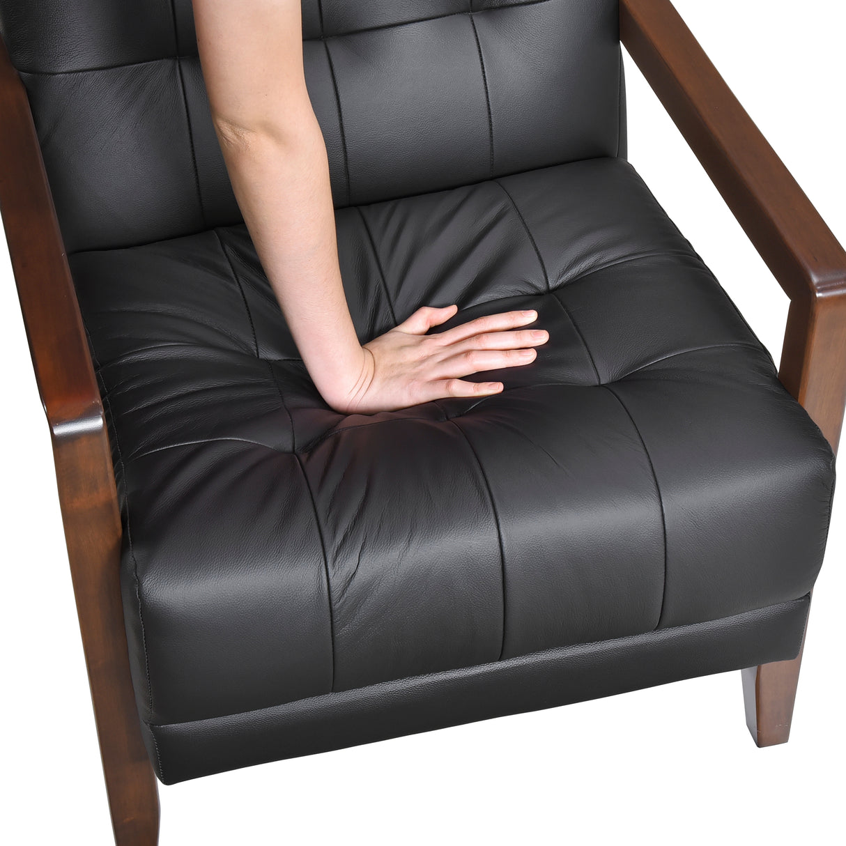 Crafton Black Leather Accent Chair from Homelegance - Luna Furniture
