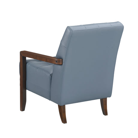 Crafton Blue Leather Accent Chair from Homelegance - Luna Furniture