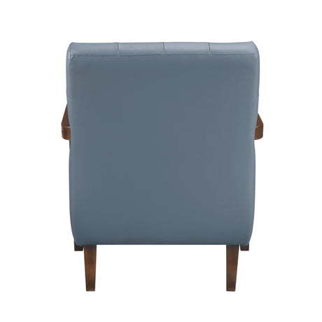 Crafton Blue Leather Accent Chair from Homelegance - Luna Furniture