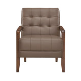 Crafton Brown Leather Accent Chair from Homelegance - Luna Furniture