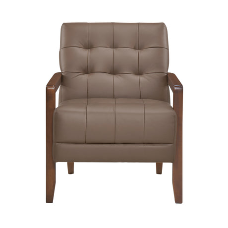 Crafton Brown Leather Accent Chair from Homelegance - Luna Furniture
