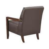 Crafton Dark Brown Leather Accent Chair from Homelegance - Luna Furniture