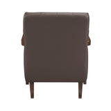 Crafton Dark Brown Leather Accent Chair from Homelegance - Luna Furniture