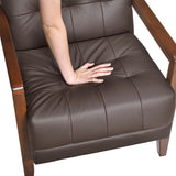 Crafton Dark Brown Leather Accent Chair from Homelegance - Luna Furniture