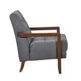 Crafton Dark Gray Leather Accent Chair from Homelegance - Luna Furniture