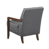 Crafton Dark Gray Leather Accent Chair from Homelegance - Luna Furniture