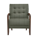 Crafton Green Leather Accent Chair from Homelegance - Luna Furniture