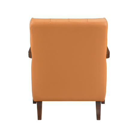 Crafton Orange Leather Accent Chair from Homelegance - Luna Furniture