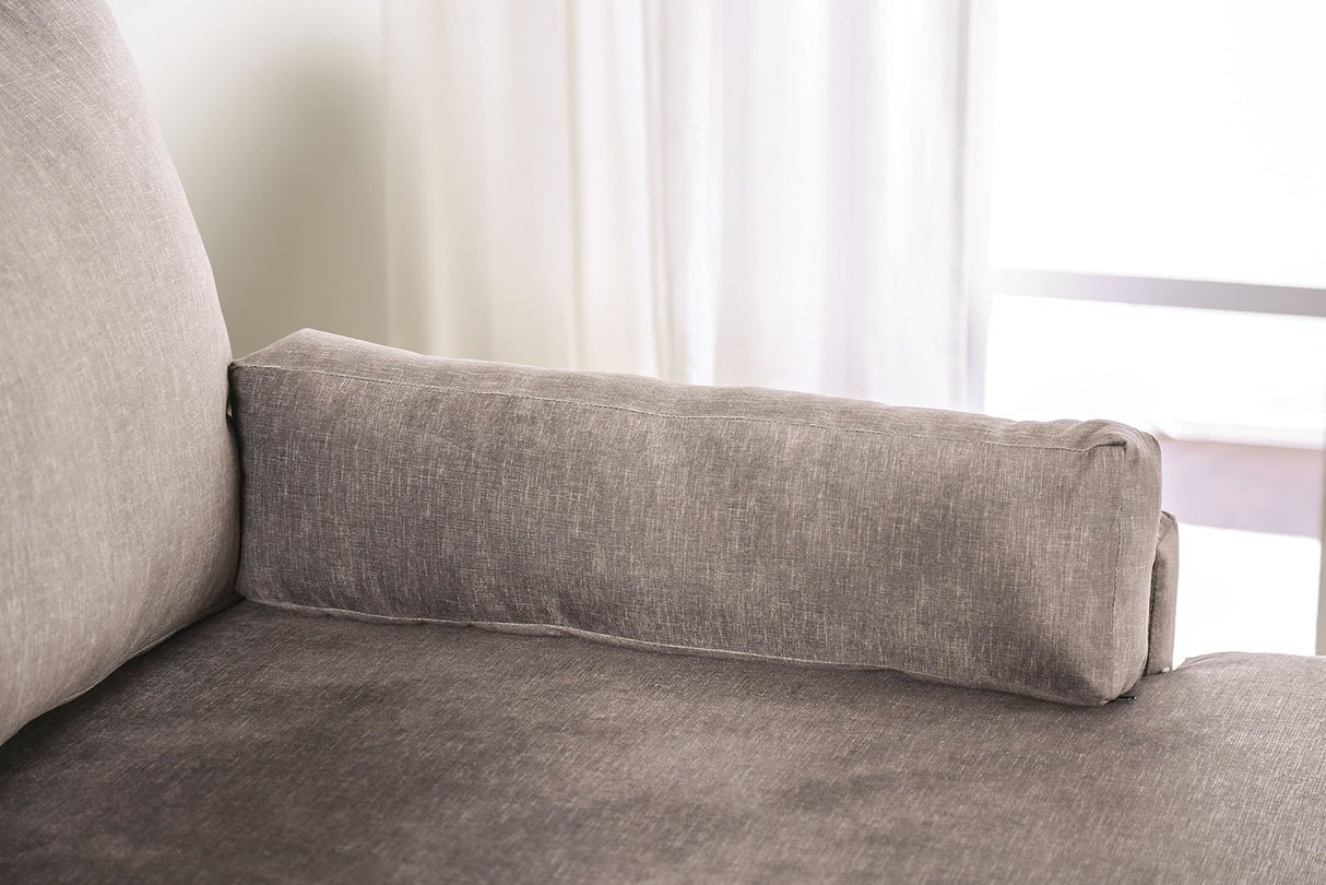 Cramlington Light Gray Sectional from Furniture of America - Luna Furniture