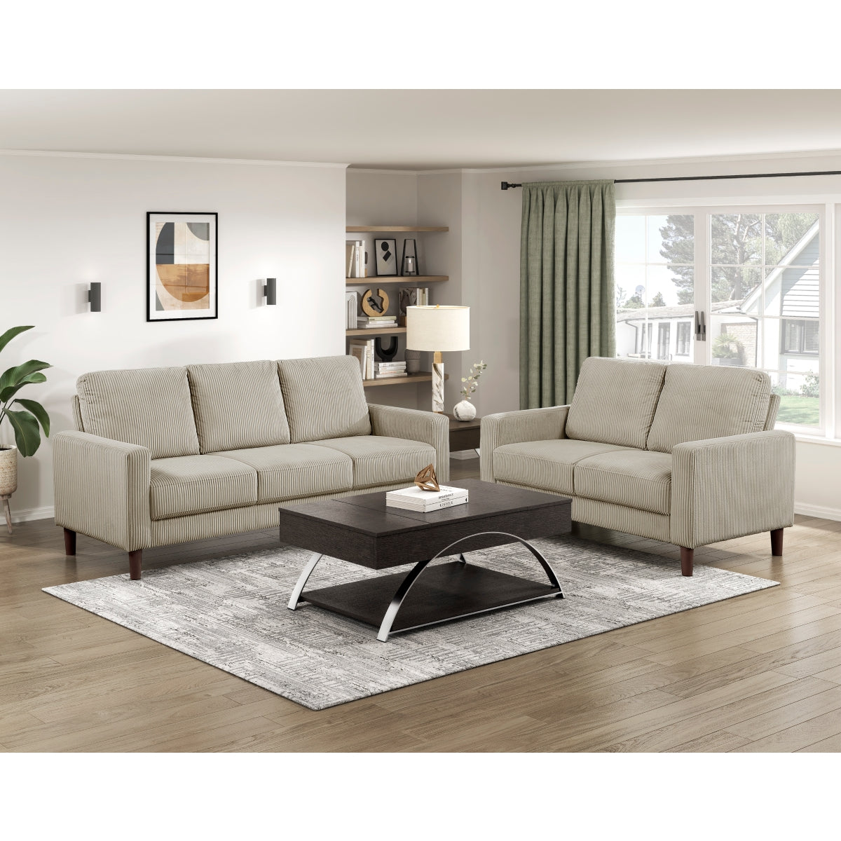 Crandall Taupe Sofa from Homelegance - Luna Furniture