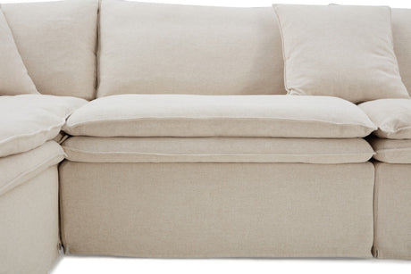 Crayford Taupe L-Sectional from Furniture of America - Luna Furniture