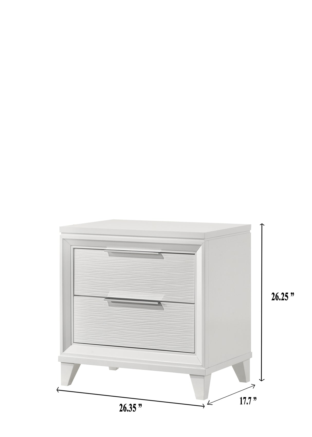 Cressida White Nightstand from Crown Mark - Luna Furniture