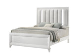 Cressida White Upholstered LED Panel Bedroom Set from Crown Mark - Luna Furniture