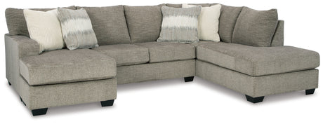 Creswell Stone 2-Piece Sectional with Ottoman from Ashley - Luna Furniture
