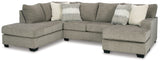 Creswell Stone 2-Piece Sectional with Ottoman from Ashley - Luna Furniture
