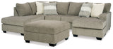 Creswell Stone 2-Piece Sectional with Ottoman from Ashley - Luna Furniture