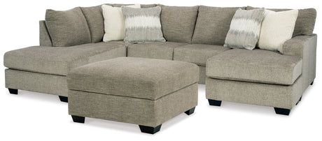 Creswell Stone 2-Piece Sectional with Ottoman from Ashley - Luna Furniture