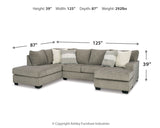 Creswell Stone 2-Piece Sectional with Ottoman from Ashley - Luna Furniture