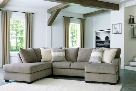 Creswell Stone 2-Piece Sectional with Ottoman from Ashley - Luna Furniture