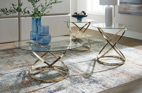 Crimonti Champagne Table from Ashley - Luna Furniture