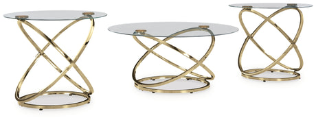 Crimonti Champagne Table from Ashley - Luna Furniture