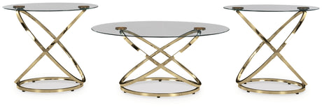 Crimonti Champagne Table from Ashley - Luna Furniture