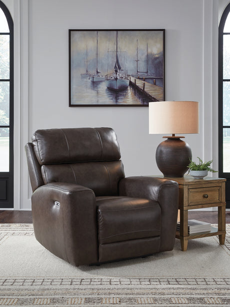 Crossplex Smoke Power Recliner from Ashley - Luna Furniture