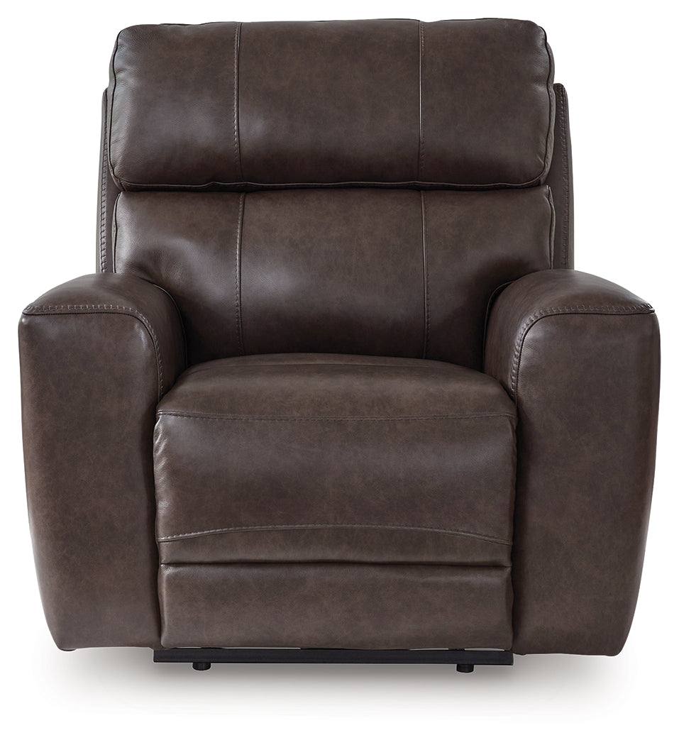 Crossplex Smoke Power Recliner from Ashley Furniture - Luna Furniture