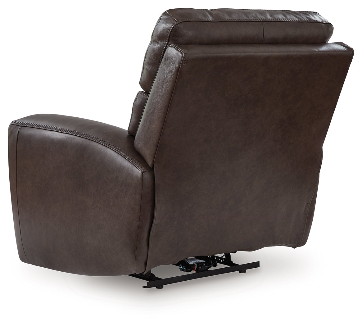 Crossplex Smoke Power Recliner from Ashley Furniture - Luna Furniture