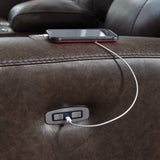 Crossplex Smoke Power Recliner from Ashley Furniture - Luna Furniture