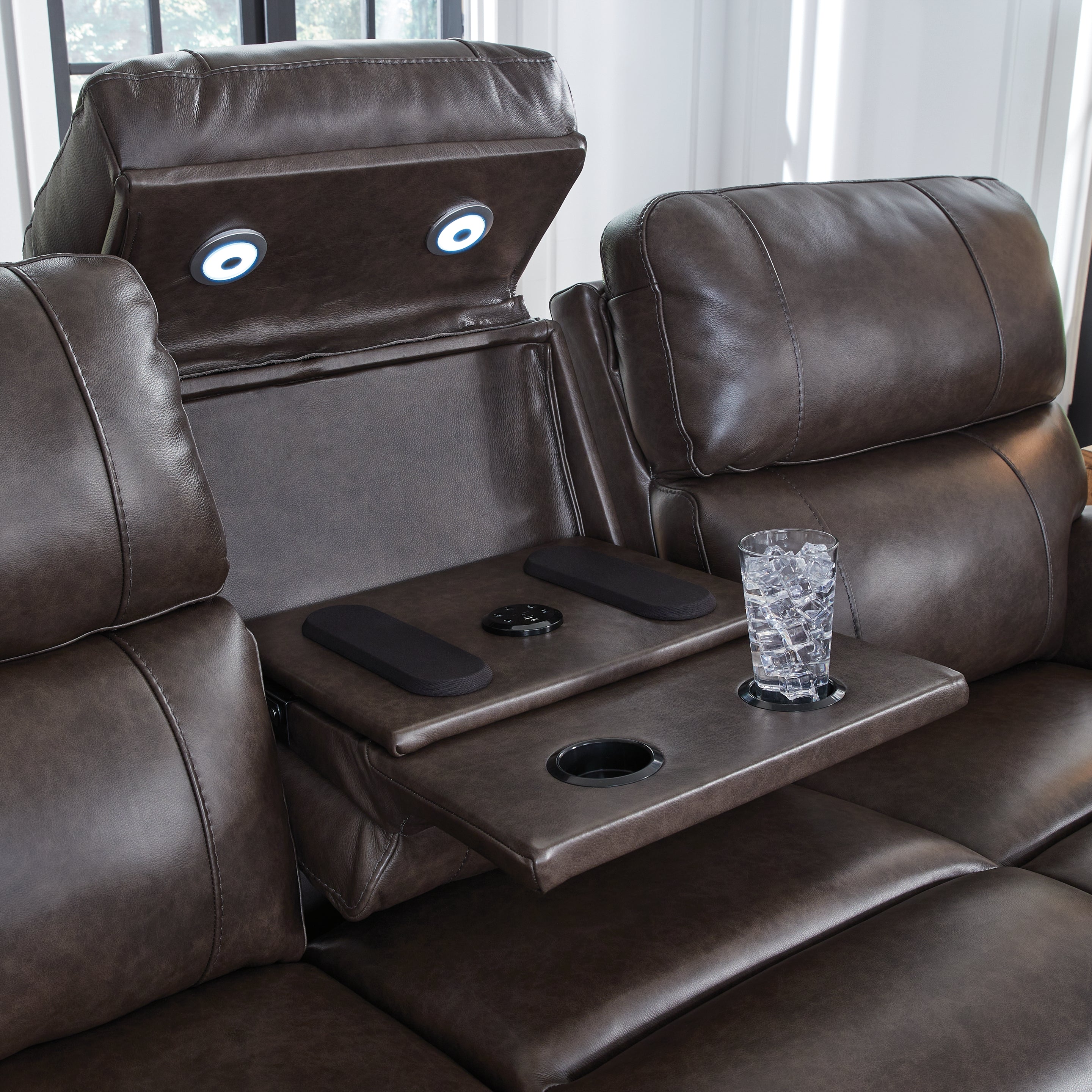Crossplex Smoke Power Reclining Sofa – Luna Furniture