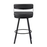 Crowley Black Swivel Pub Height Chair, Set of 2 from Homelegance - Luna Furniture