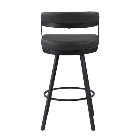 Crowley Black Swivel Pub Height Chair, Set of 2 from Homelegance - Luna Furniture