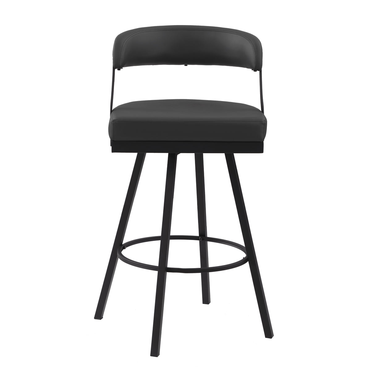 Crowley Black Swivel Pub Height Chair, Set of 2 from Homelegance - Luna Furniture