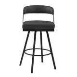 Crowley Black Swivel Pub Height Chair, Set of 2 from Homelegance - Luna Furniture
