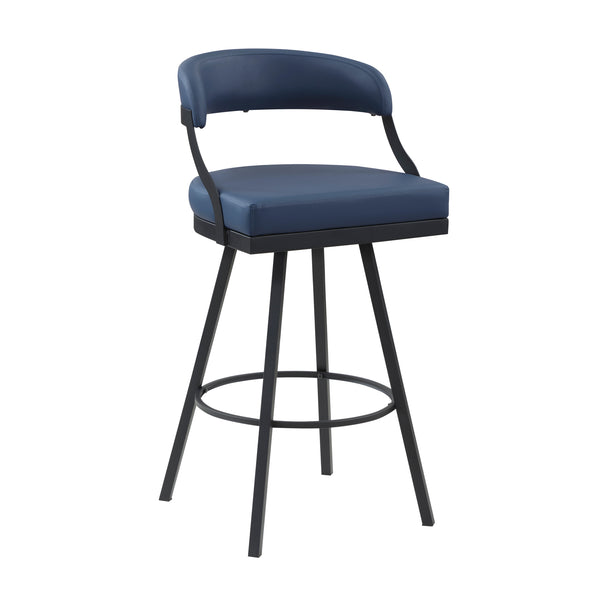 Crowley Blue Swivel Pub Height Chair, Set of 2