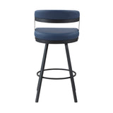 Crowley Blue Swivel Pub Height Chair, Set of 2 from Homelegance - Luna Furniture