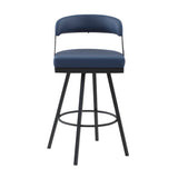 Crowley Blue Swivel Pub Height Chair, Set of 2 from Homelegance - Luna Furniture