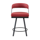 Crowley Red Swivel Counter Height Chair, Set of 2 from Homelegance - Luna Furniture