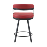 Crowley Red Swivel Counter Height Chair, Set of 2 from Homelegance - Luna Furniture