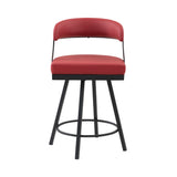 Crowley Red Swivel Counter Height Chair, Set of 2 from Homelegance - Luna Furniture