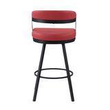 Crowley Red Swivel Pub Height Chair, Set of 2 from Homelegance - Luna Furniture