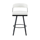 Crowley White Swivel Pub Height Chair, Set of 2 from Homelegance - Luna Furniture