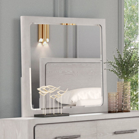 Crowthorne White Oak Mirror (Mirror Only) from Furniture of America - Luna Furniture