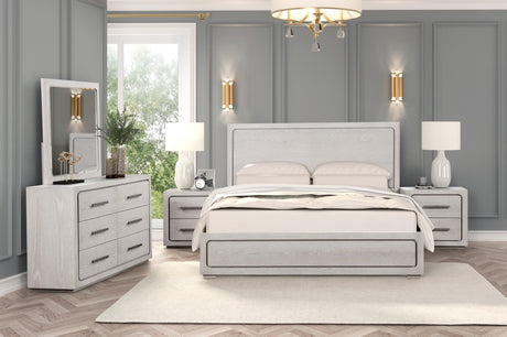 Crowthorne White Oak Queen Panel Bed from Furniture of America - Luna Furniture