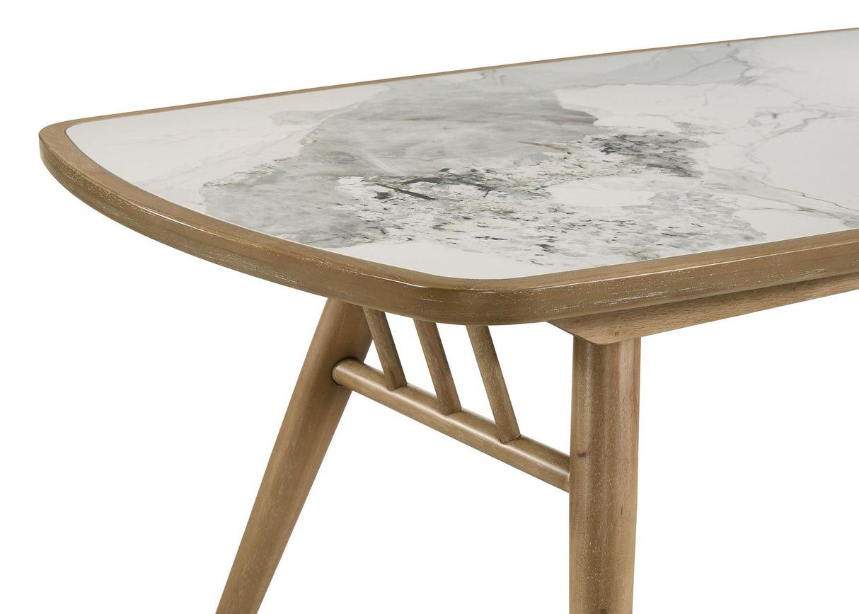 Croyden Weathered Natural 7-Piece Rectangular Dining Set from Coaster - Luna Furniture