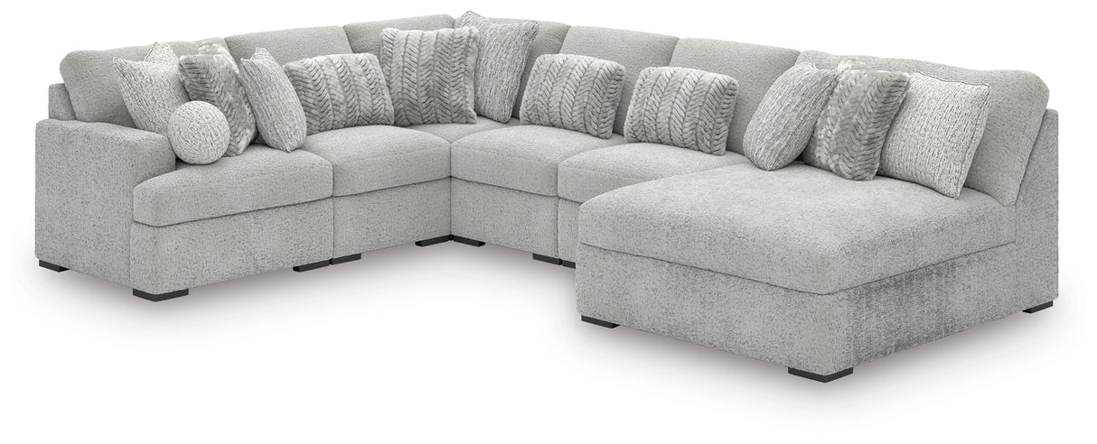 Cuddle Plush Arctic 6-Piece RAF Chaise Sectional from Ashley - Luna Furniture