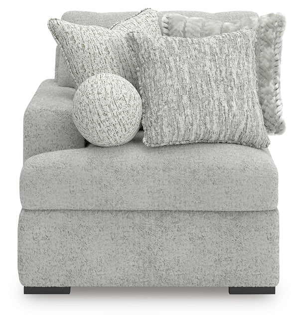 Cuddle Plush Arctic Left-Arm Facing Corner Chair